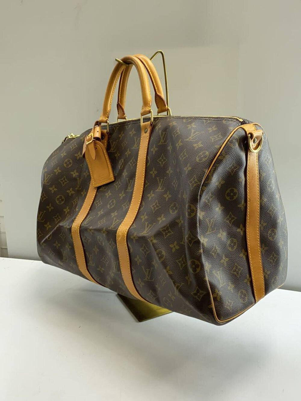 Louis Vuitton Monogram Brown Canvas Keepall Bandouliere Brown